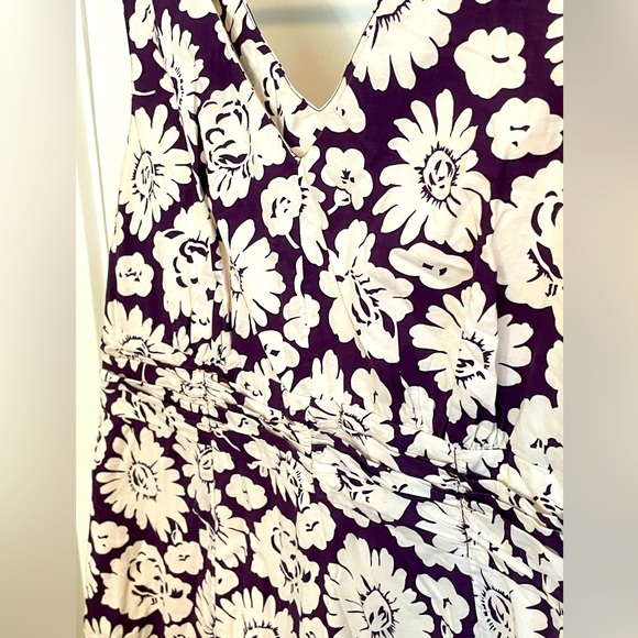 Boden Sleeveless Purple Floral V-neck Sundress 16L - Picture 2 of 3